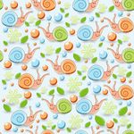 卡通蜗牛花纹