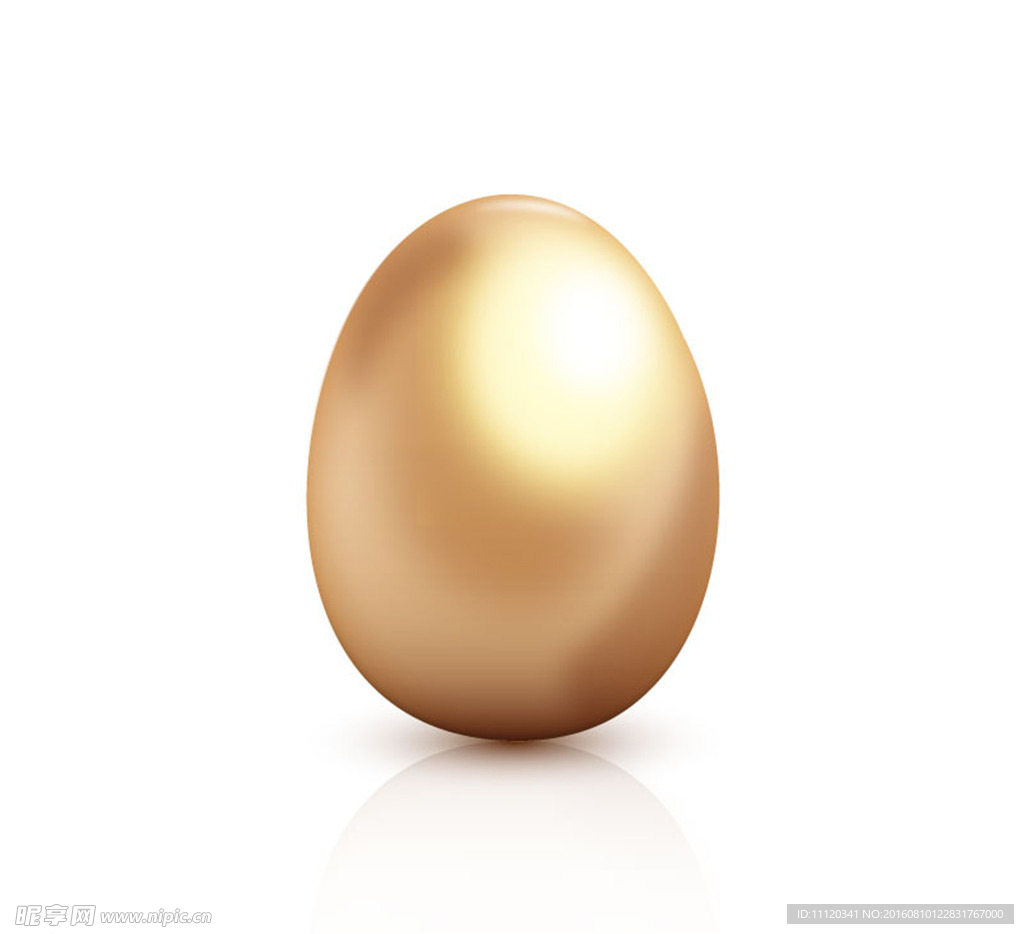 金色鸡蛋设计矢量素材
