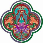圆形雕花