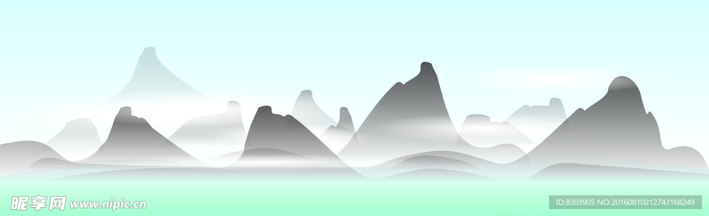 远山绿水