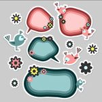 可爱卡通图标插画