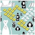 可爱卡通猫咪背景矢量图