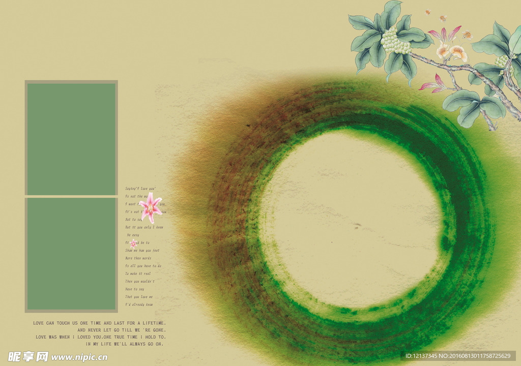 中国风 国画 花鸟 蜜蜂