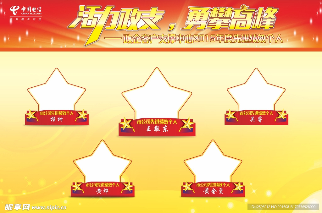 先进绩效个人板报