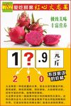 红心火龙果特价海报