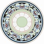 圆形雕花