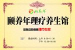 颐养年理疗养生馆荣誉奖牌