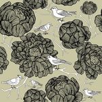 矢量唯美花朵小鸟背景底纹