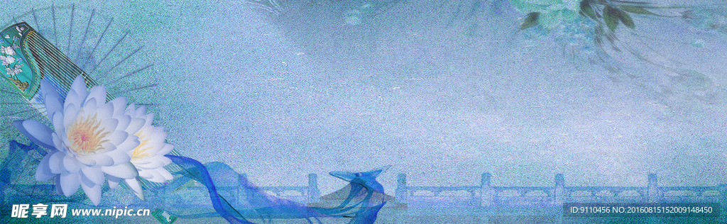 中国风磨砂效果海报banner