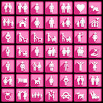 粉色图标人物图标图标设计