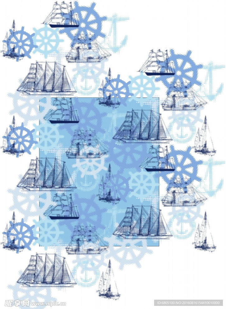 矢量卡通循环背景底纹