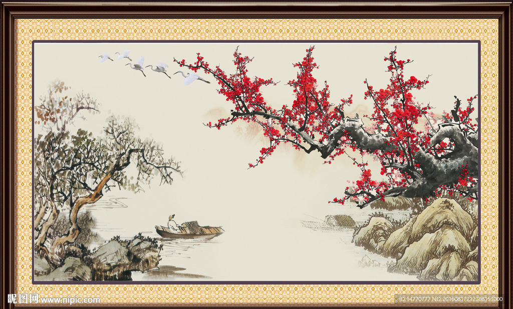 国画梅花