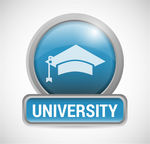 金属质感大学校园标志矢量素材