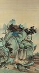 张大千 仿宋人山寺图