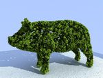 植物造型猪