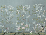 手绘工笔花鸟壁画