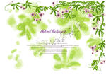 绿色唯美花朵背景底纹