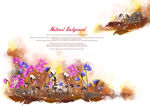 浪漫唯美花朵背景底纹