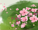 浪漫唯美花朵背景底纹