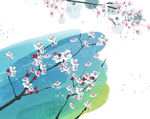 浪漫唯美桃花背景底纹