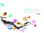 浪漫唯美花朵背景底纹