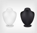 黑白两色项链展示架设计矢量素材