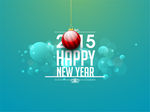 淡蓝色2015新年贺卡矢量素材