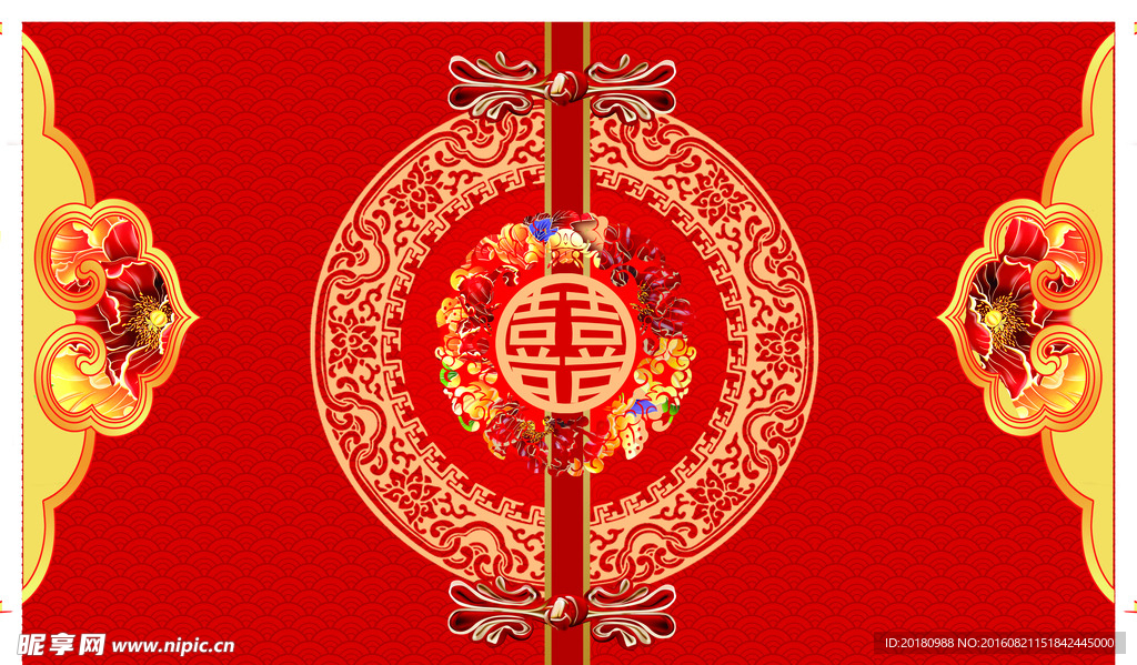 中式婚礼背景