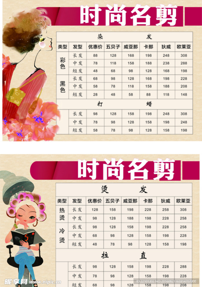 价格表