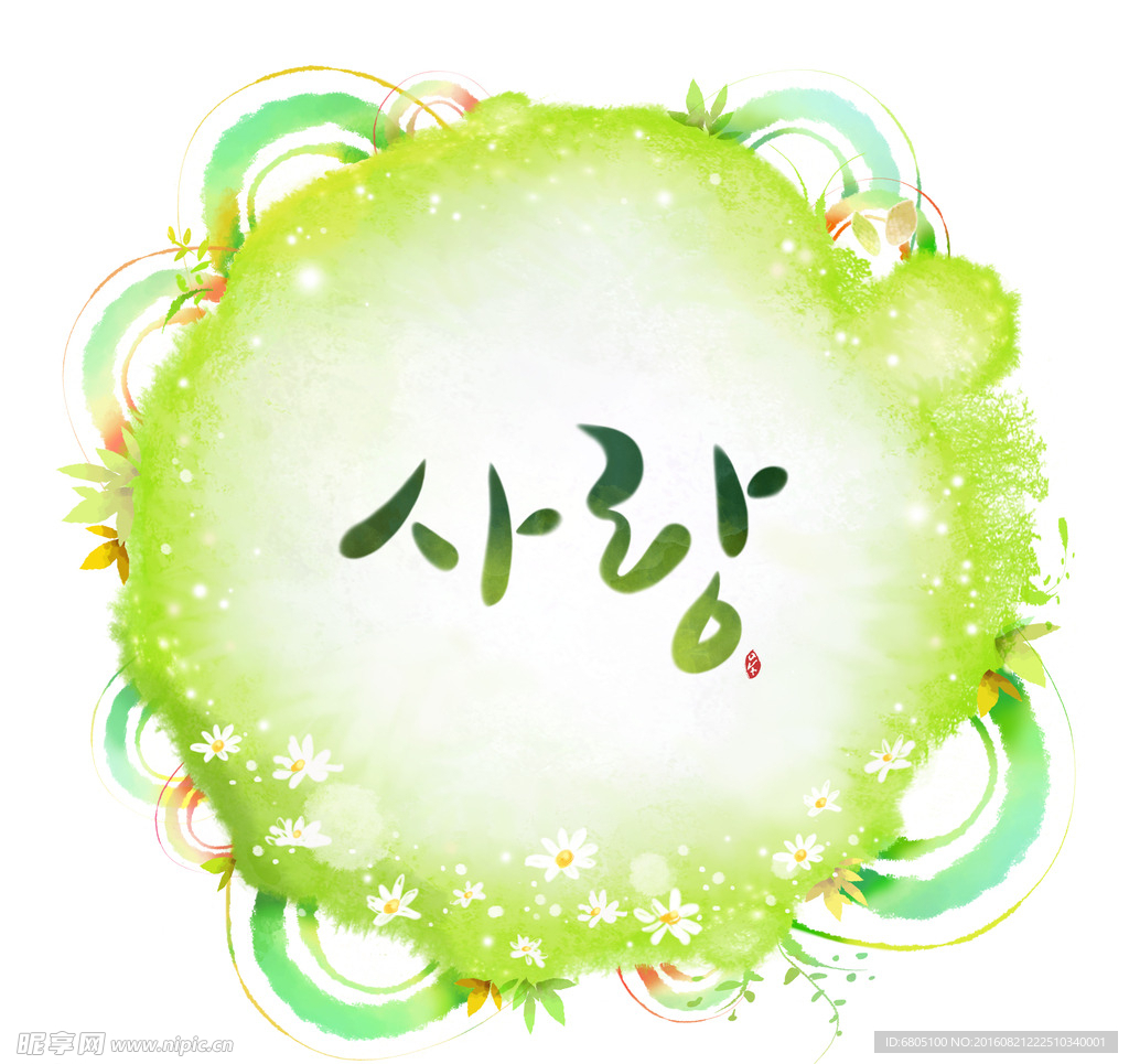 浪漫唯美花纹花环背景底纹