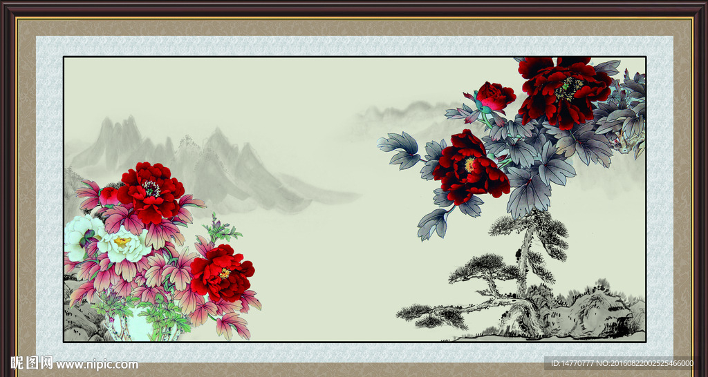 国画牡丹