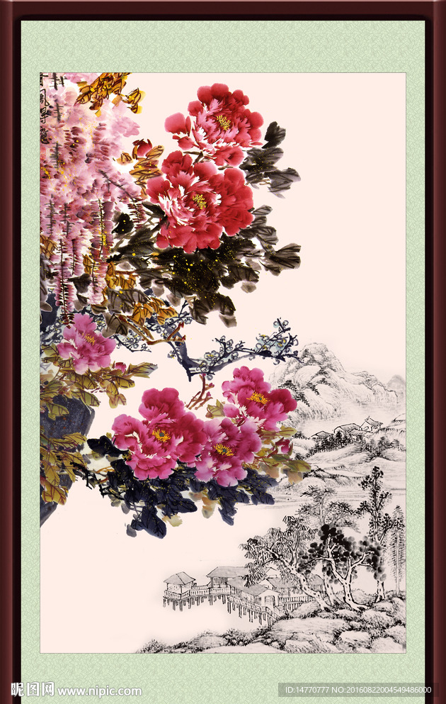 国画牡丹