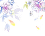 优雅花朵现代背景墙