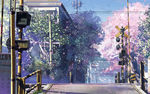 动漫火车樱花街道