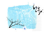 浪漫唯美树枝背景底纹