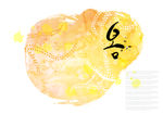 黄色水墨唯美背景底纹