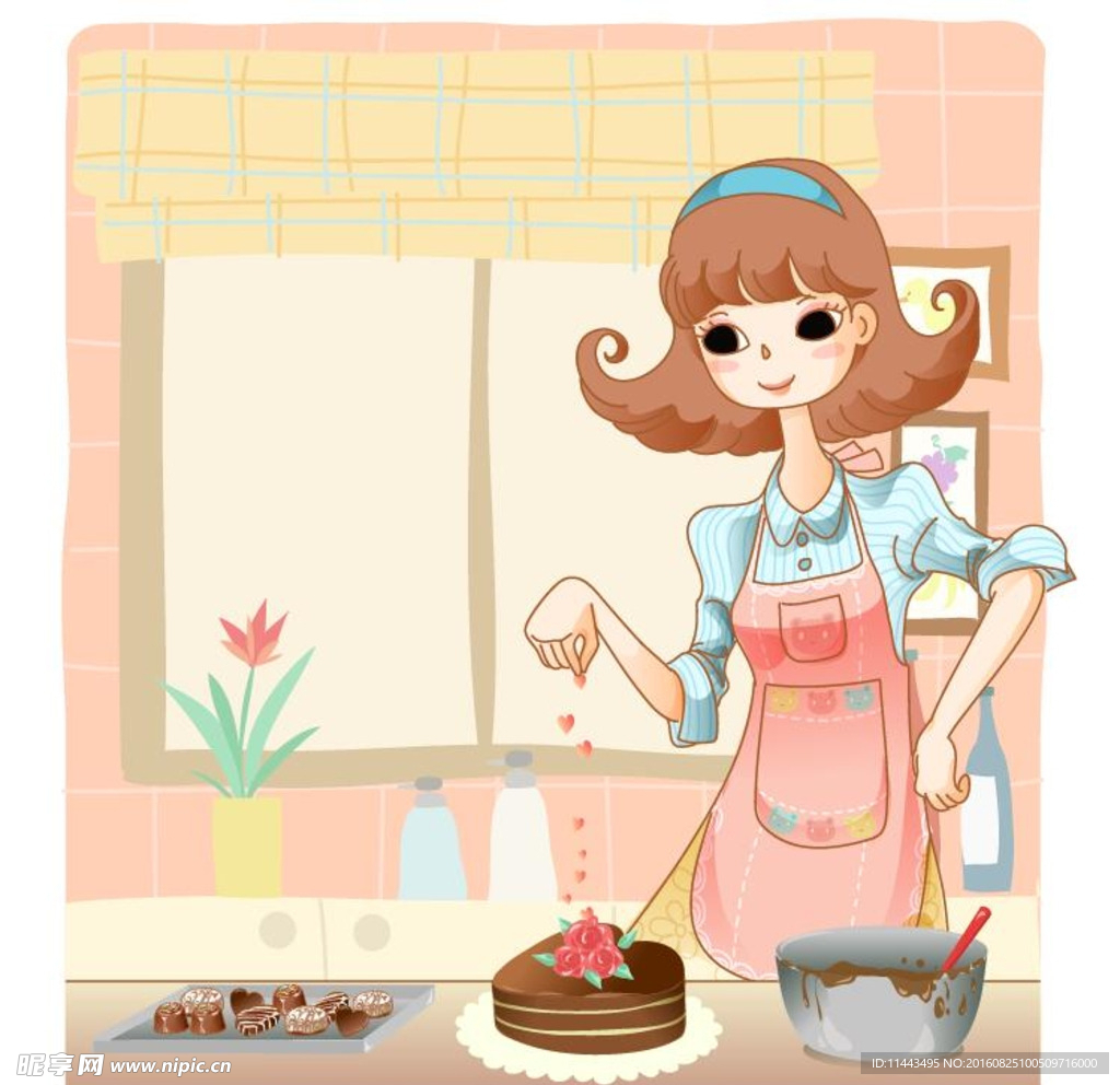 做蛋糕的女人