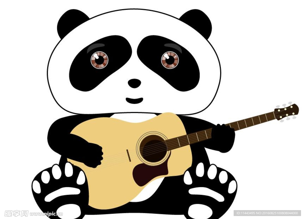 弹吉他的熊猫