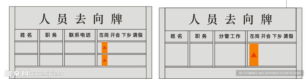 铝合金去向牌