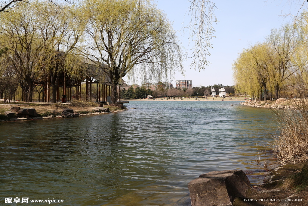 公园图片  湖景