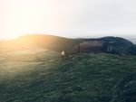 高山上的霞光