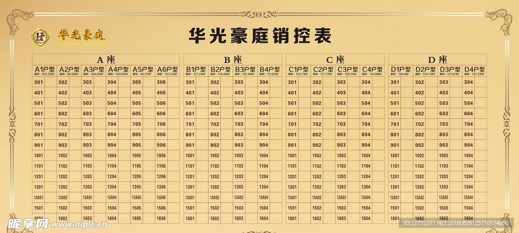 销控表