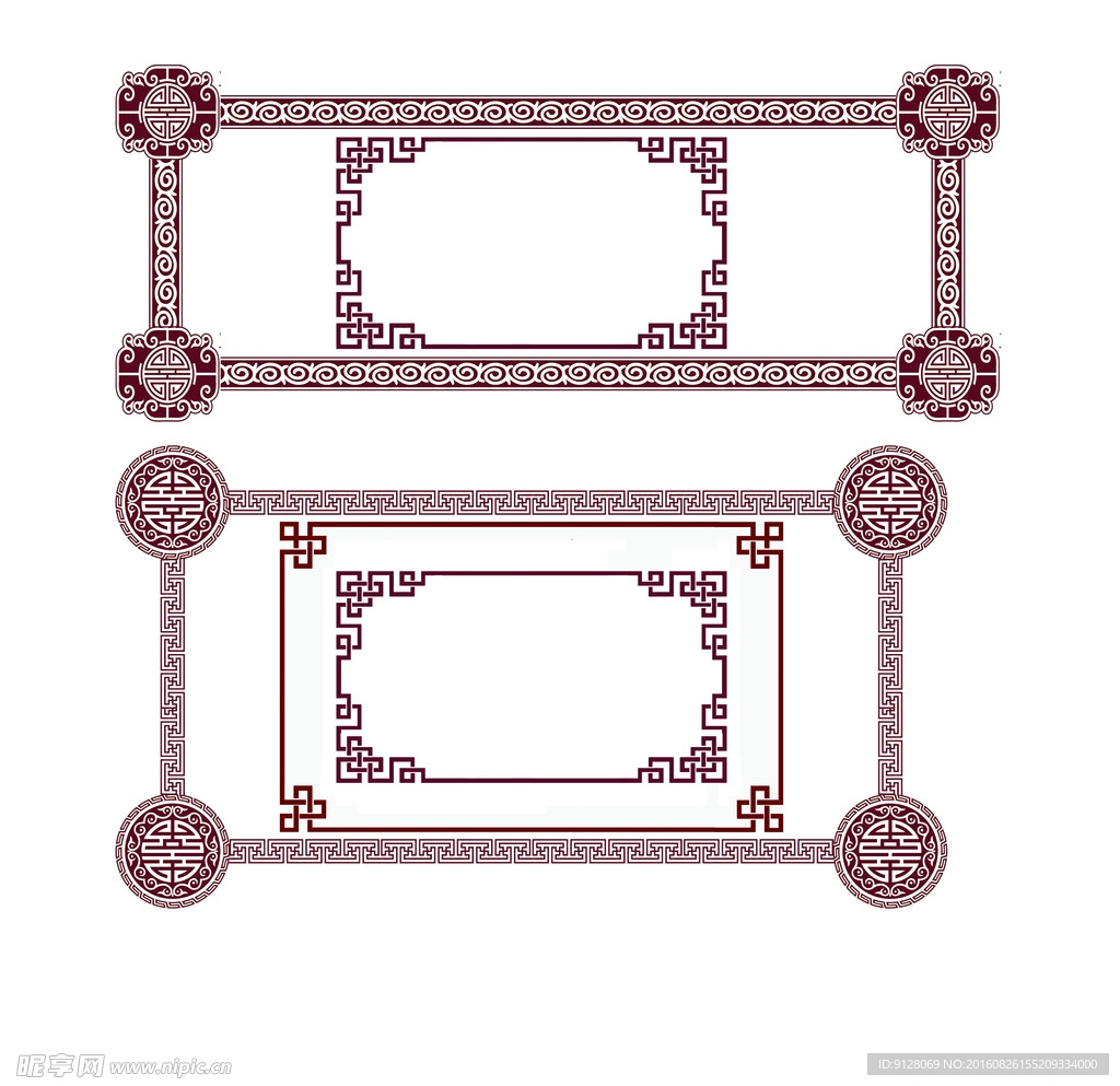 中国风边框  复古装饰边框素材
