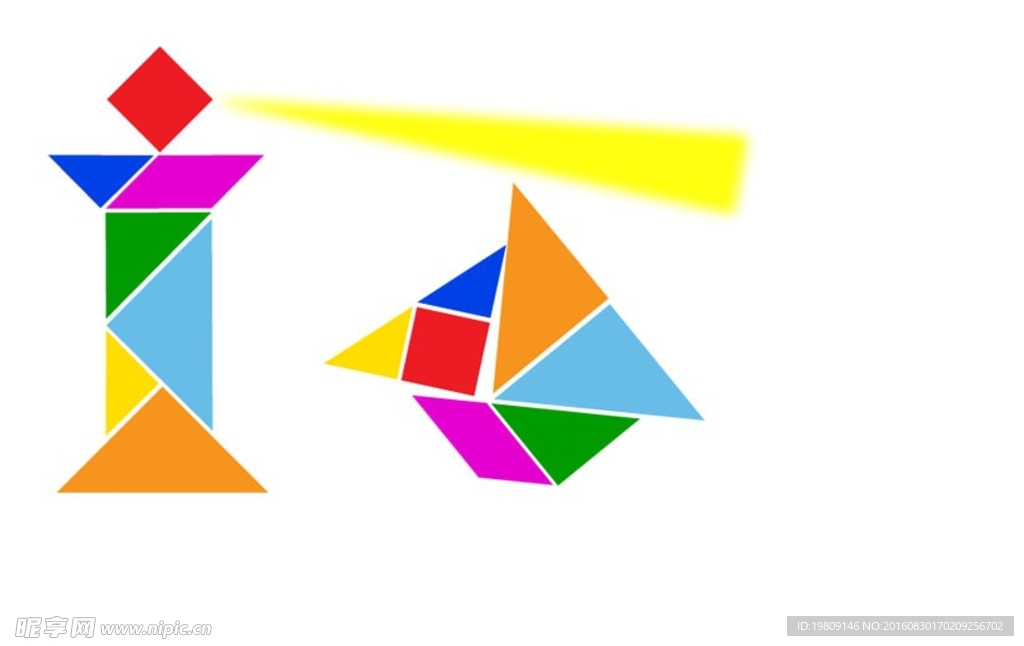 彩色方块七巧板flash动画