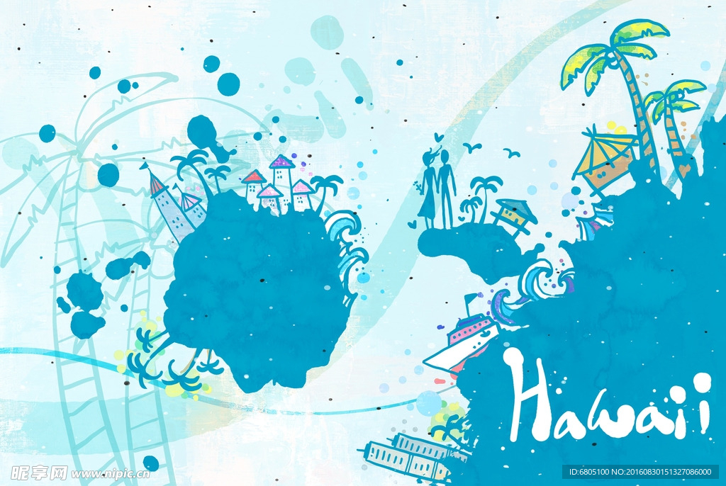 时尚抽象花纹素材背景