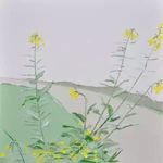 田野风景 水彩画