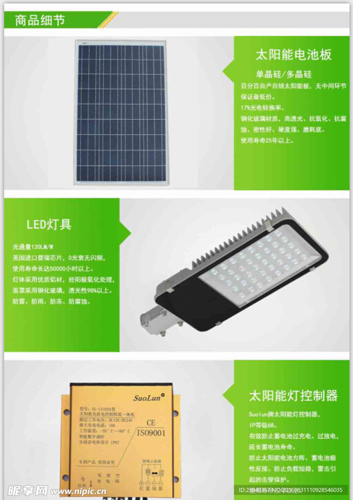 太阳能产品配置
