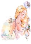 水彩美女梦幻背景