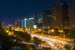 东直门桥夜景车流
