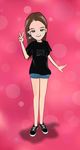 甜美卡通美女矢量绘画